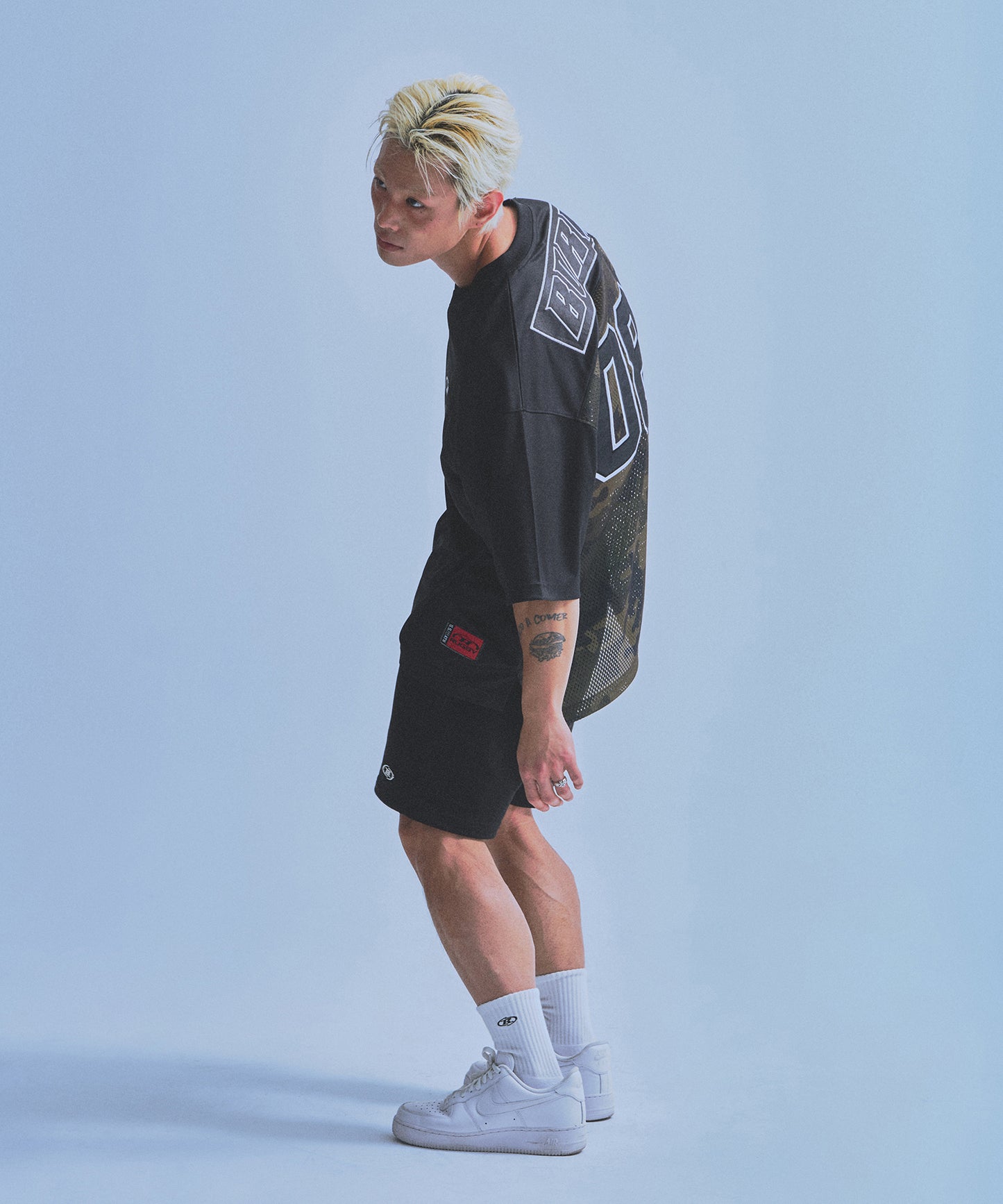 IN STOCK* 08 RUGBY JERSEY T-SHIRTS [BLACK CAMO]