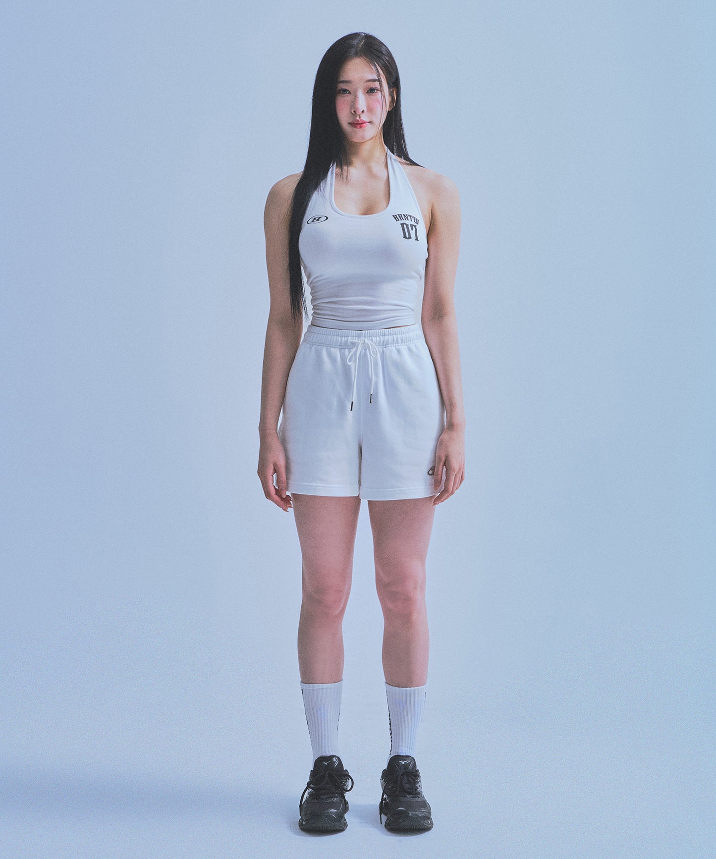 W 07 HALTERNECK SLEEVELESS [WHITE]