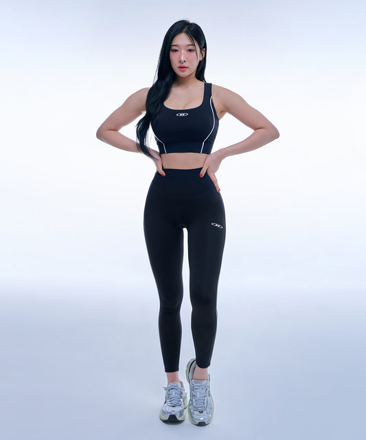 SYMBOL B PIPING LONG LEGGINGS [BLACK]