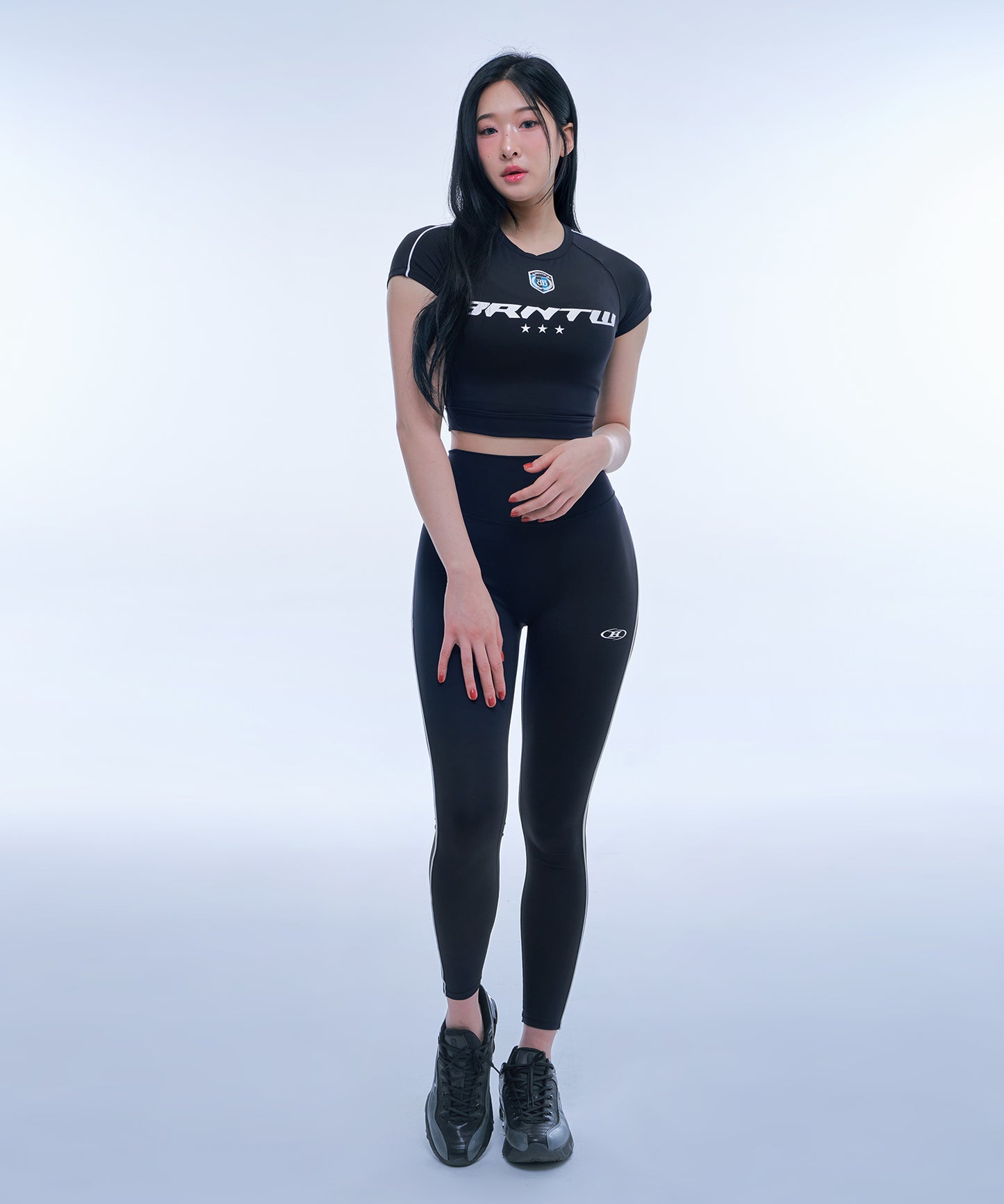 SYMBOL B PIPING LONG LEGGINGS [BLACK]