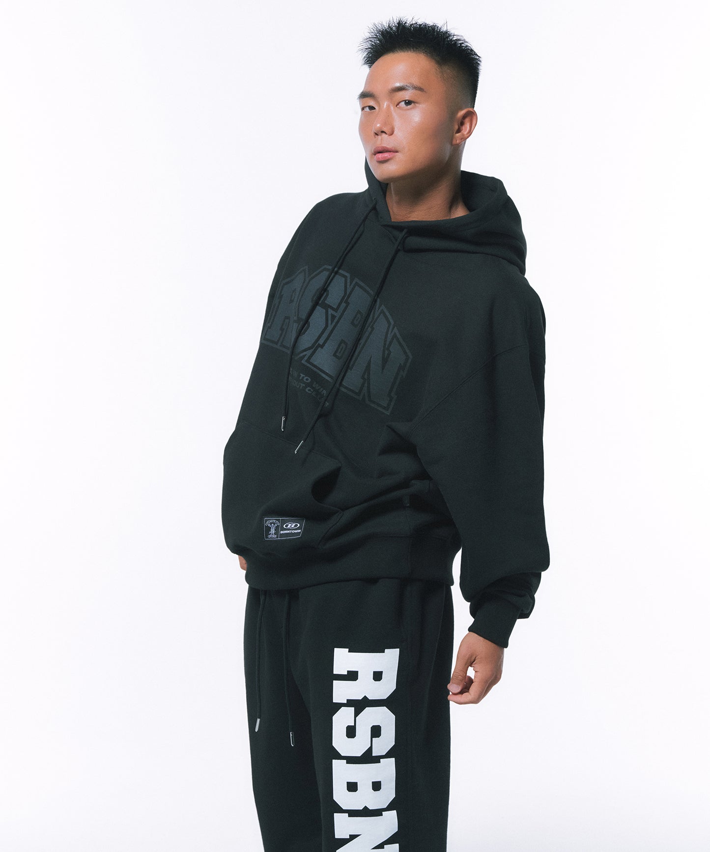 RSBN OVER FIT HOODIE [BLACK]