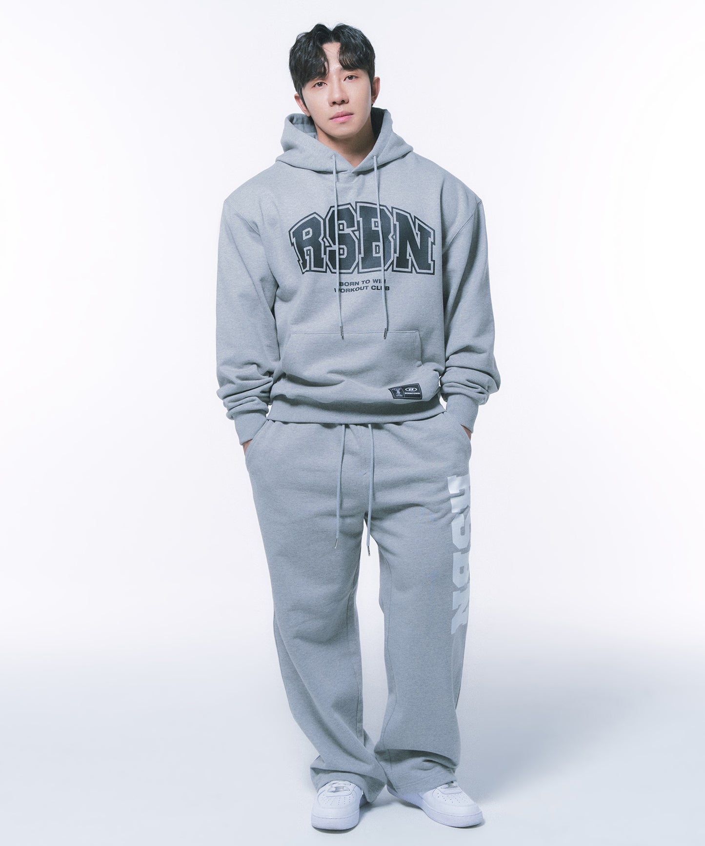 RSBN OVER FIT HOODIE [MELANGE GREY]