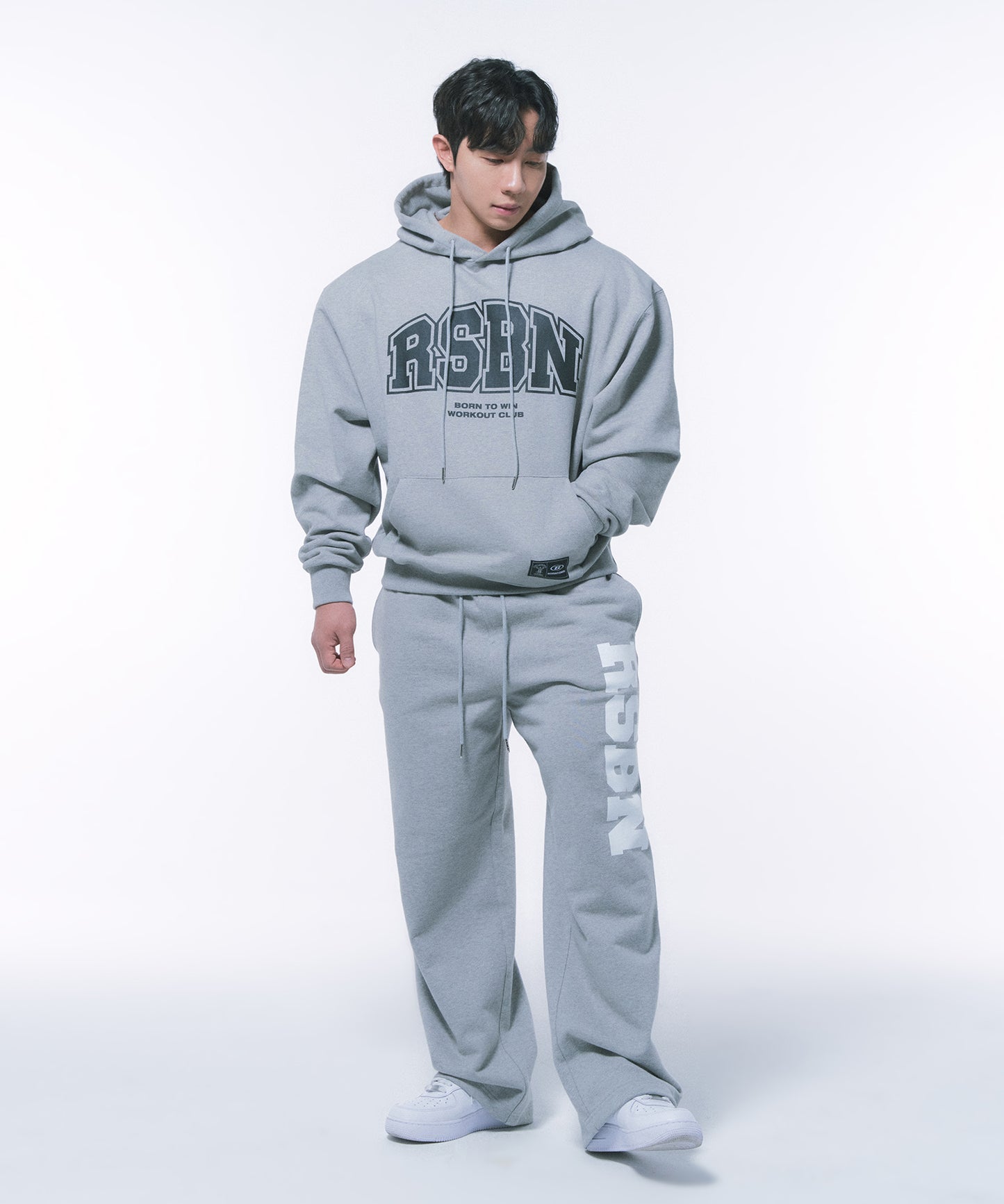 RSBN OVER FIT HOODIE [MELANGE GREY]