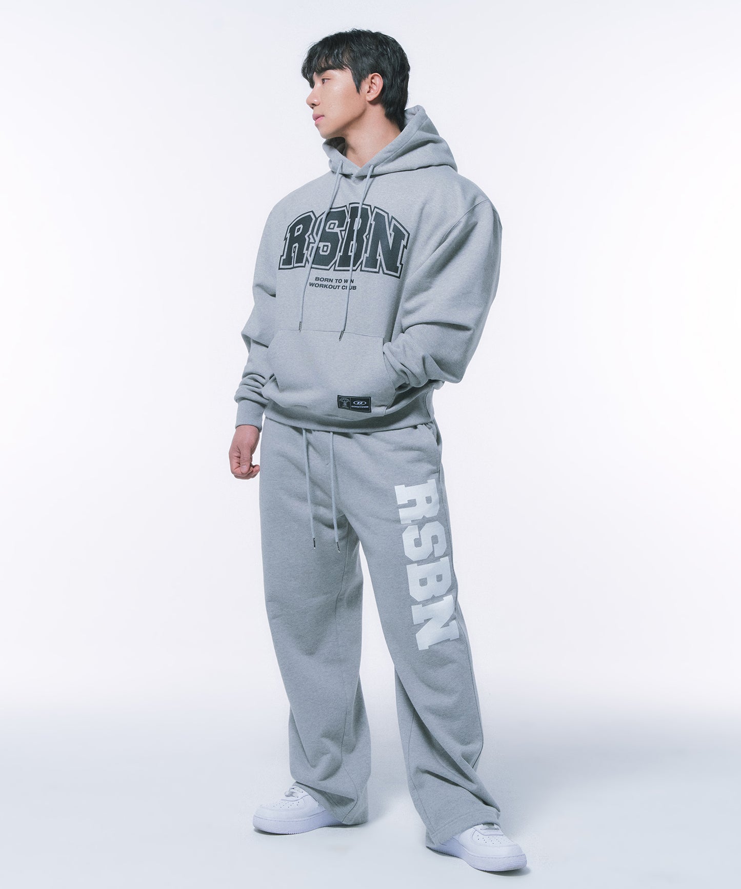 RSBN OVER FIT HOODIE [MELANGE GREY]