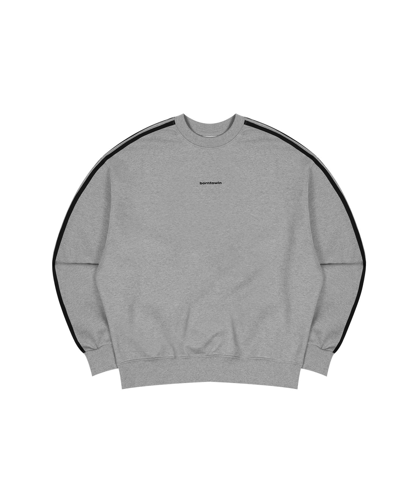 TRACK LINE SMALL LOGO SWEATSHIRTS [MELANGE GREY]