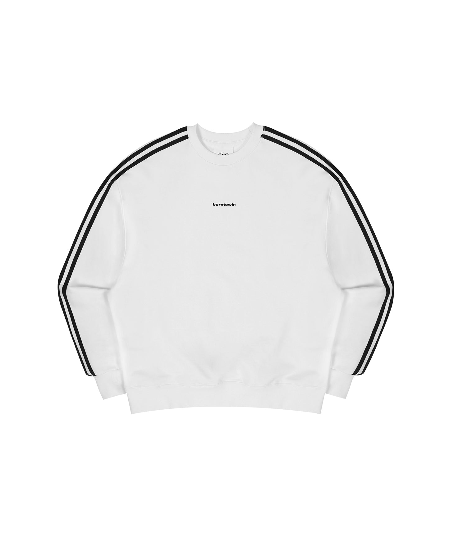 TRACK LINE SMALL LOGO SWEATSHIRTS [WHITE]