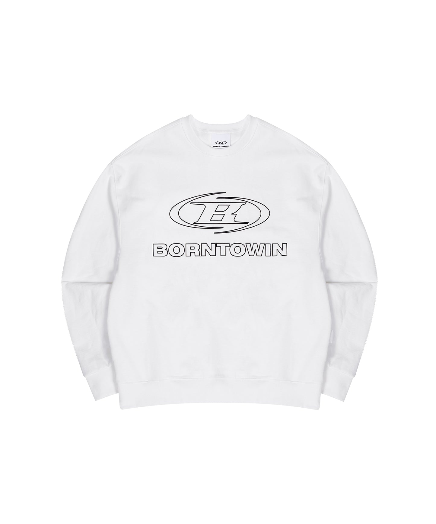 BORNTOWIN LINE LOGO SWEATSHIRTS [IVORY]