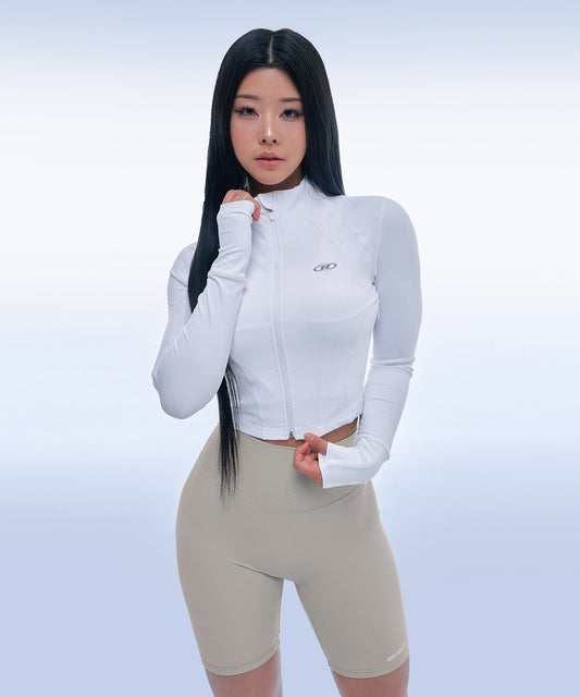 ACTIVE LINE FULL ZIP-UP JACKET [WHITE]