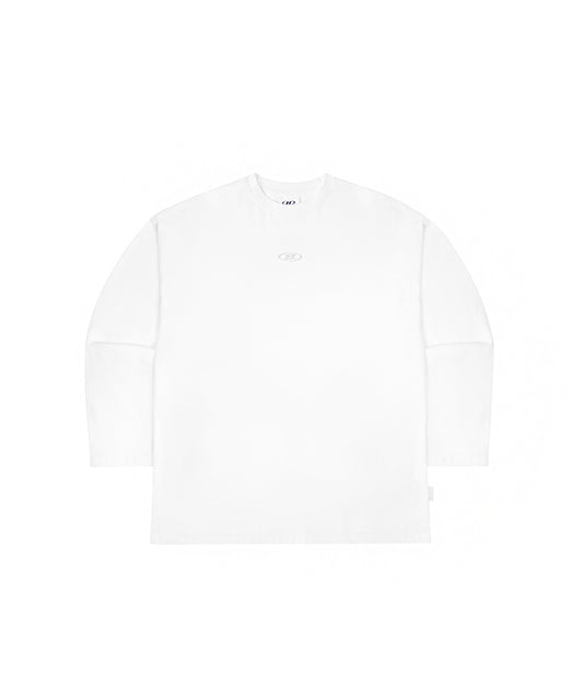 SILVER B OVER FIT LONGSLEEVE [WHITE]