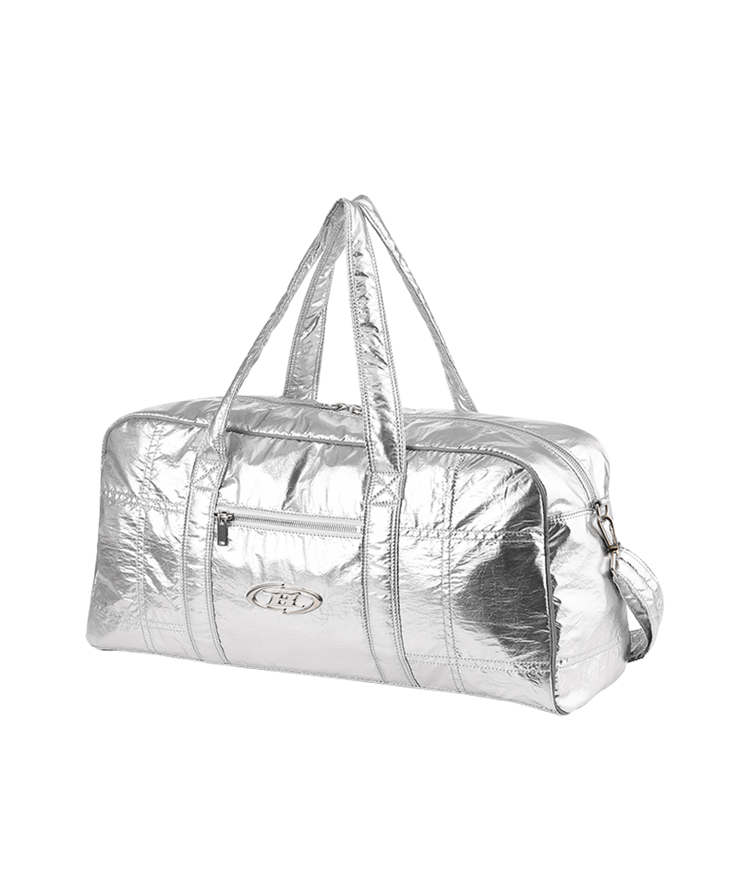 BIG CHROME METALIC DUFFLE BAG [SILVER]