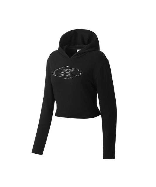 SPARKLING B SLIM FIT HOODIE [BLACK]