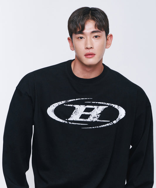 CRACK B SYMBOL LONGSLEEVE [BLACK]