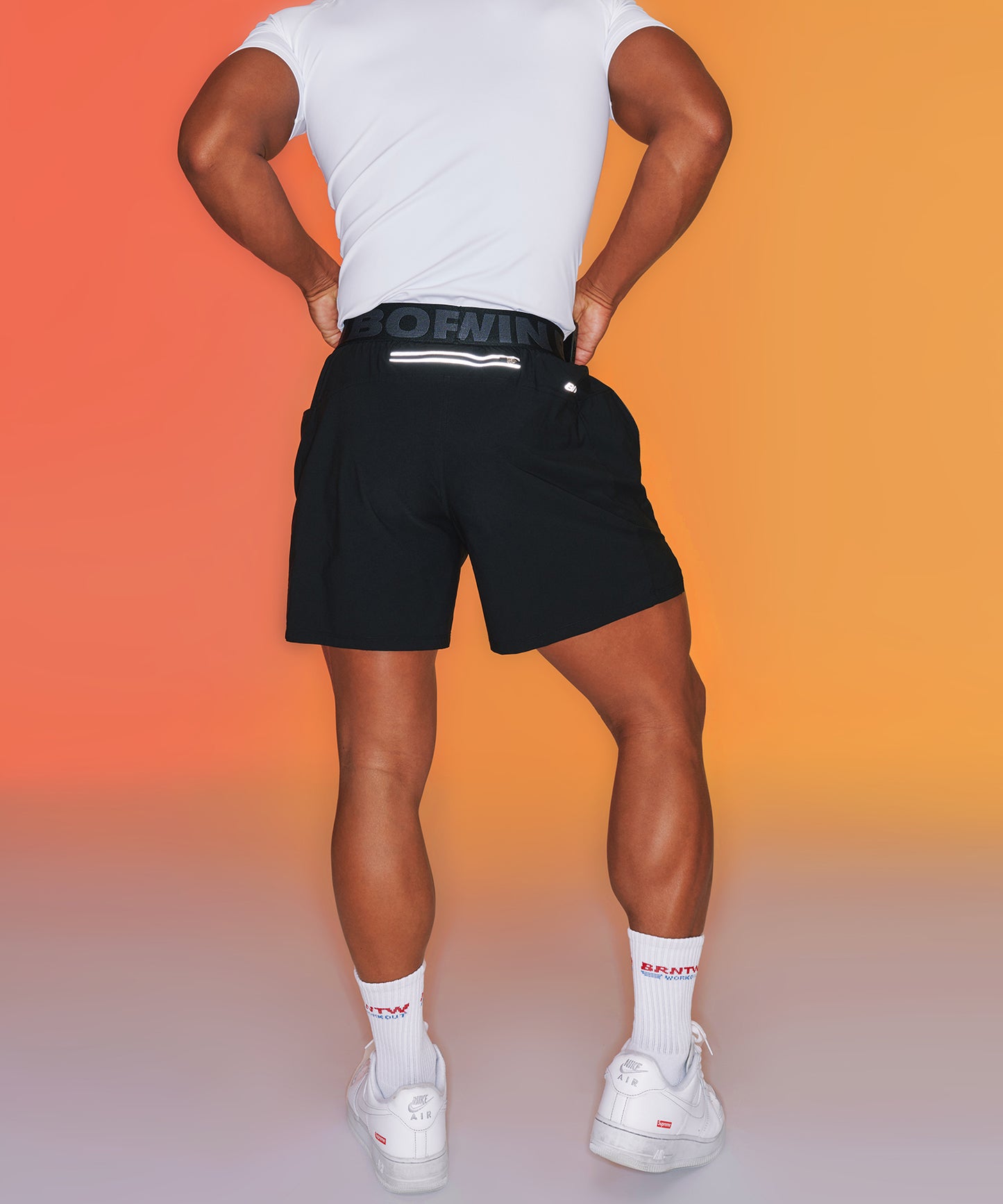 OUTBAND BRN ACTIVE SHORTS [BLACK]