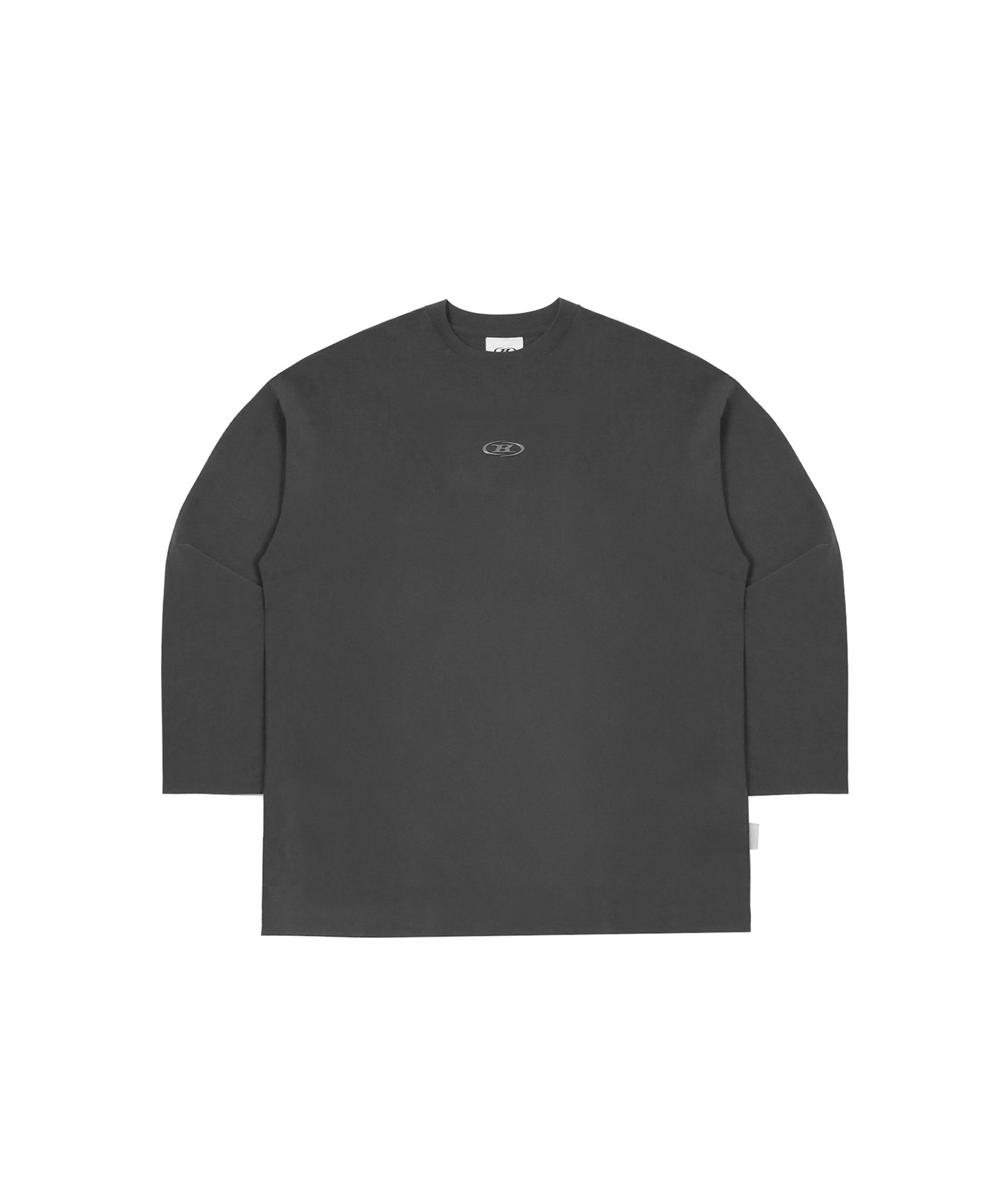 SILVER B OVER FIT LONGSLEEVE [CHARCOAL]