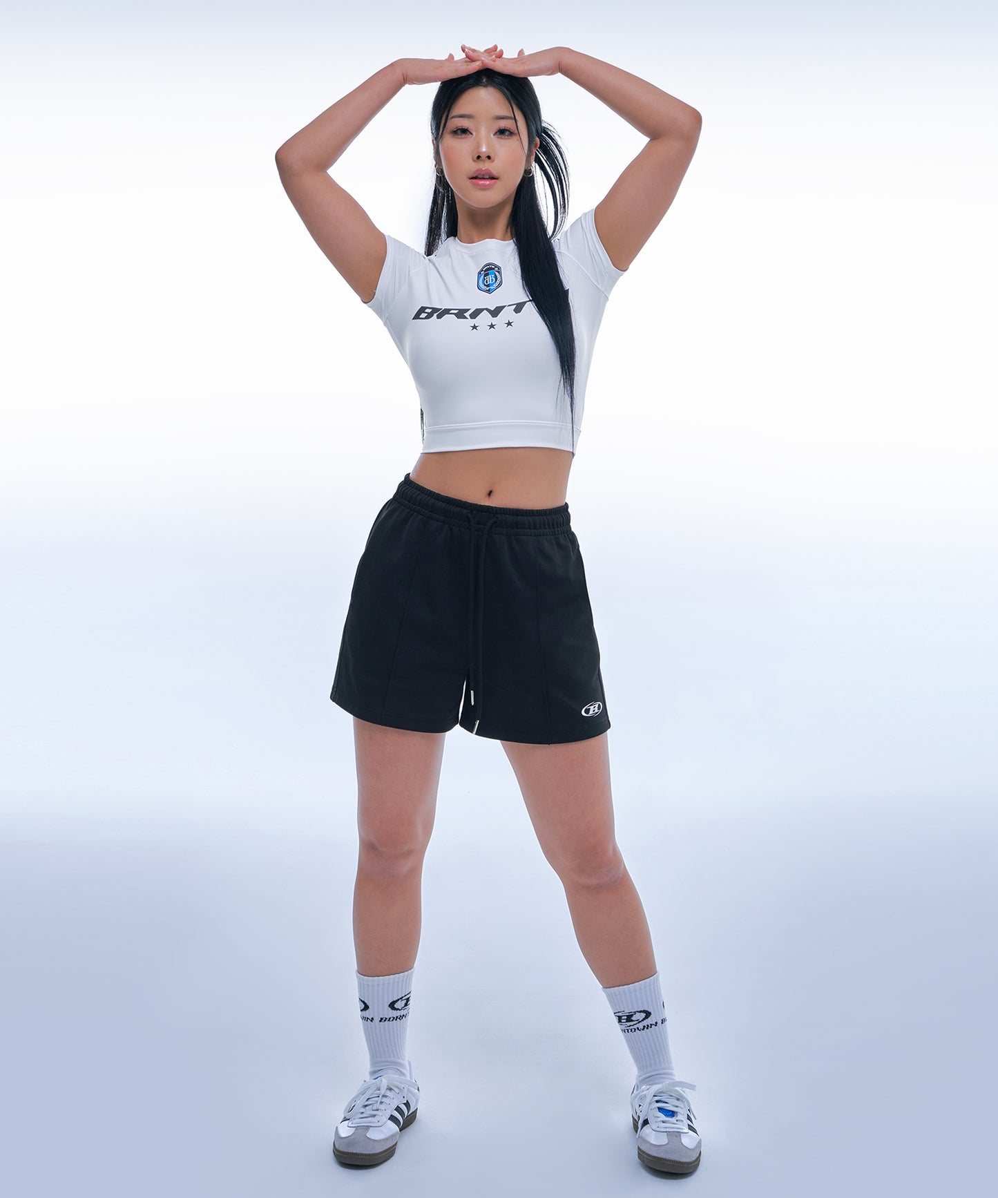 PIPING RAGLAN CROP T-SHIRTS [WHITE]