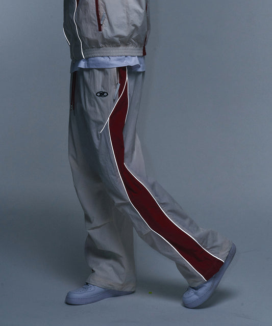 NYLON BLOCK STRING PANTS [WHITE]