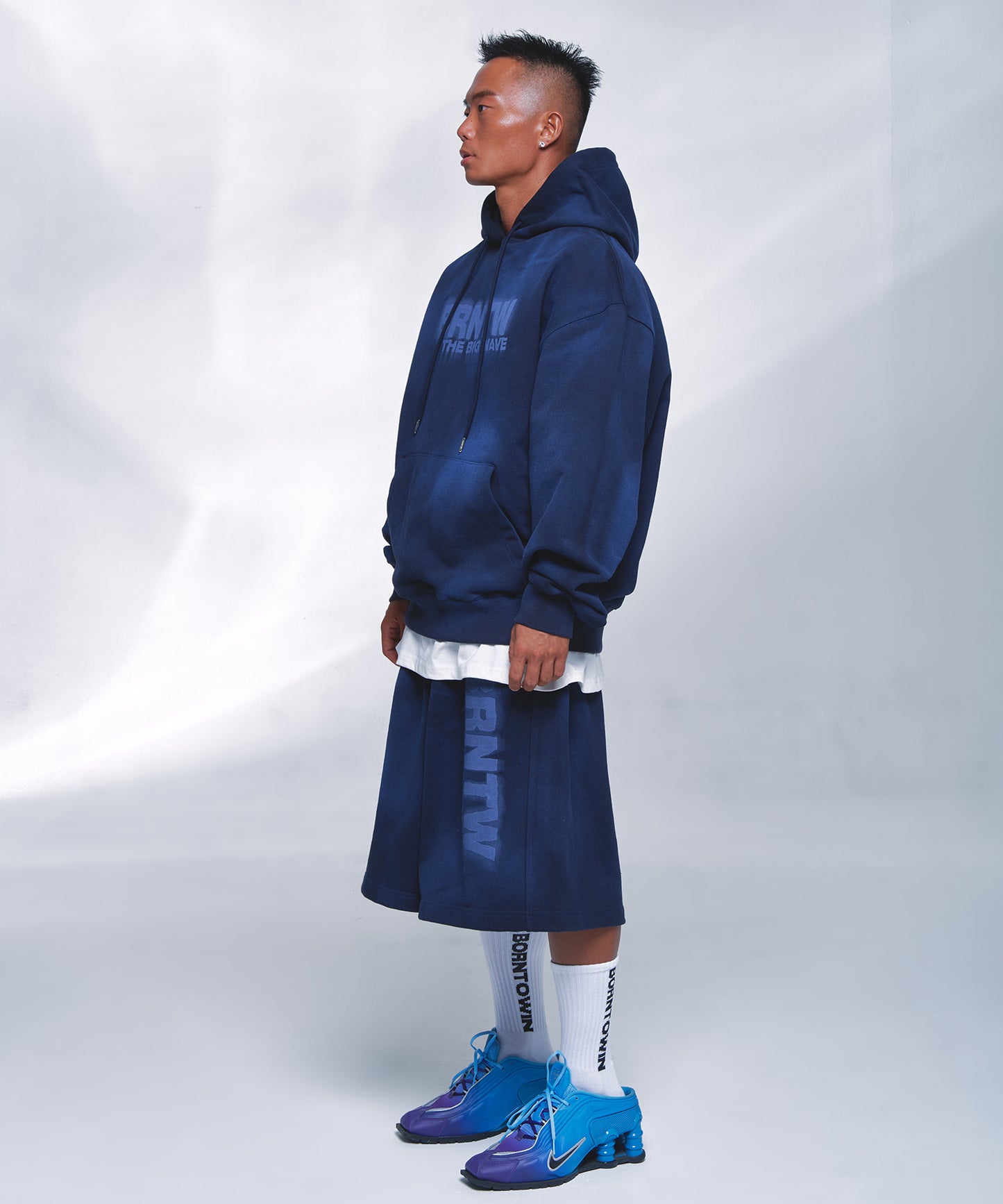 BRNTW SPRAY HOODIE [NAVY]