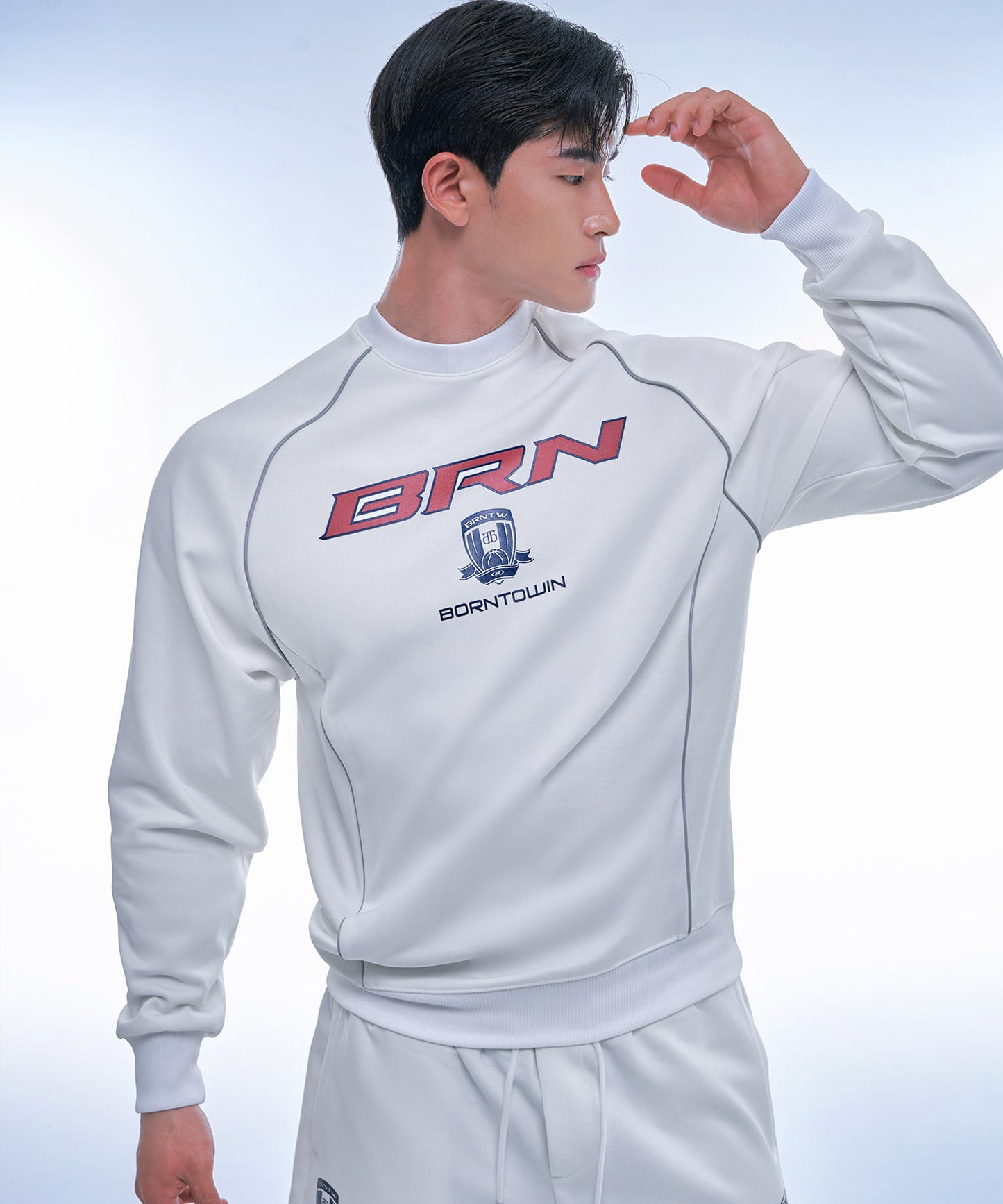 BRN SILVER LINE JERSEY SWEATSHIRTS [IVORY]