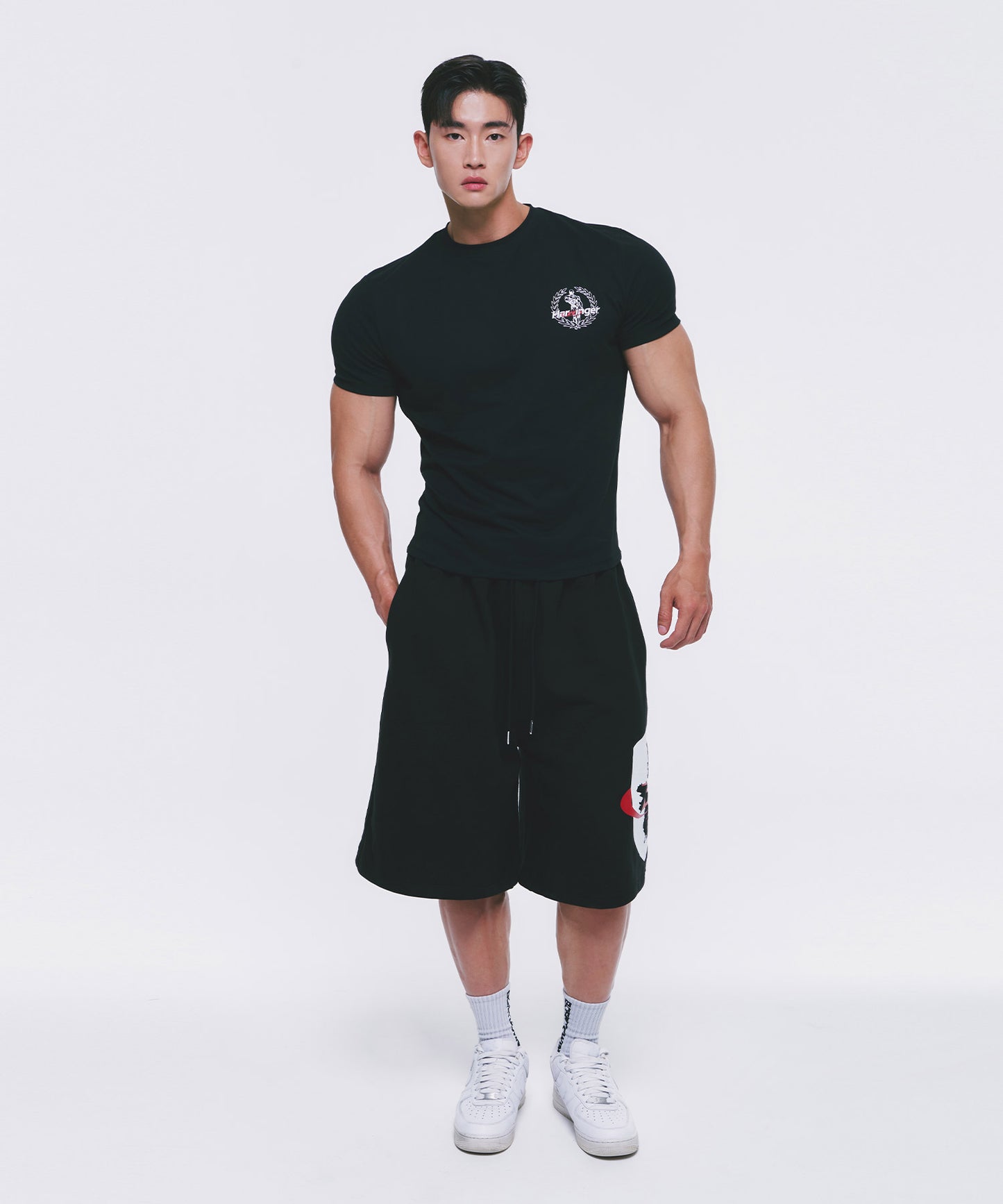 B X H MUSCLE FIT T-SHIRTS [BLACK]