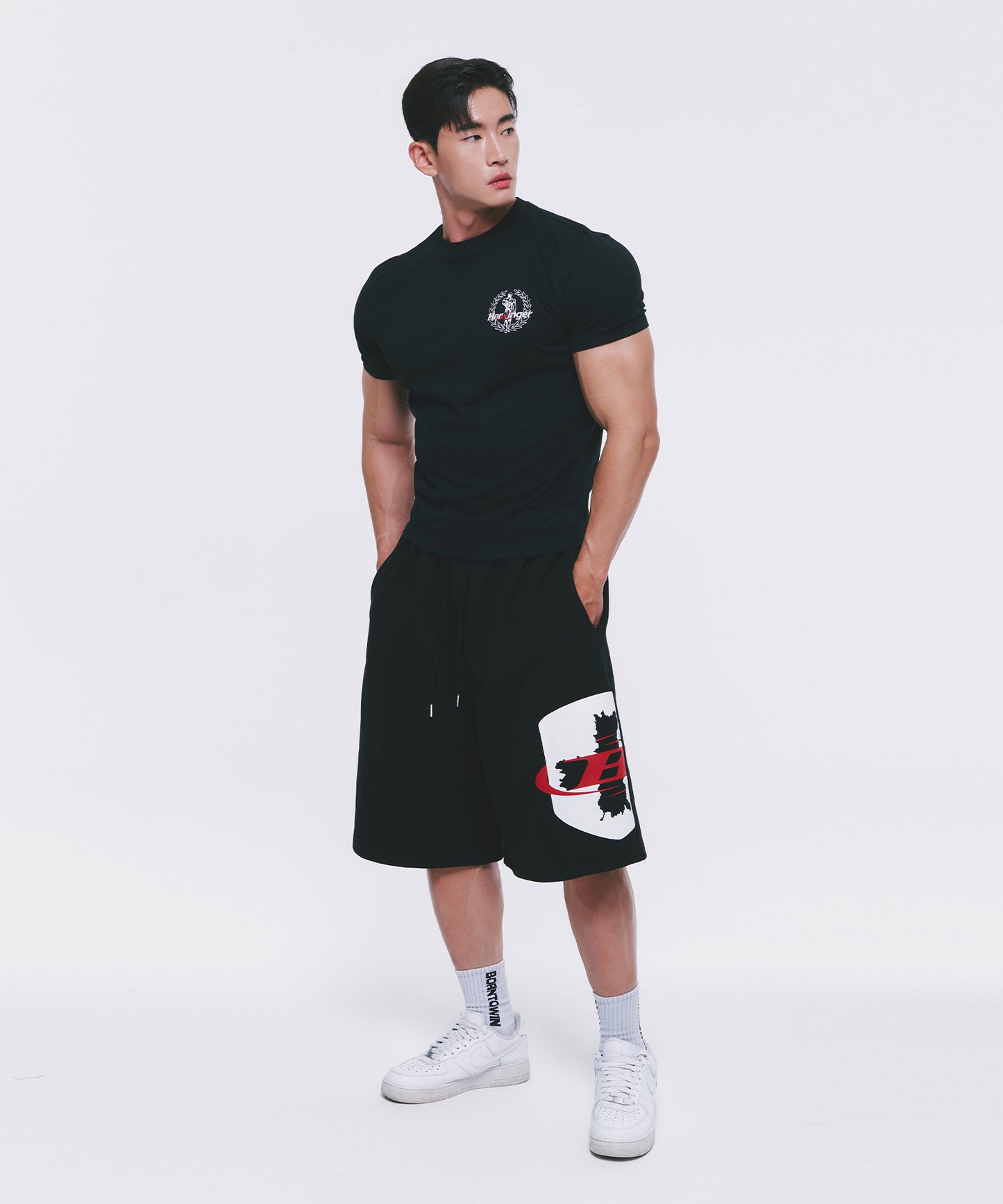 B X H MUSCLE FIT T-SHIRTS [BLACK]