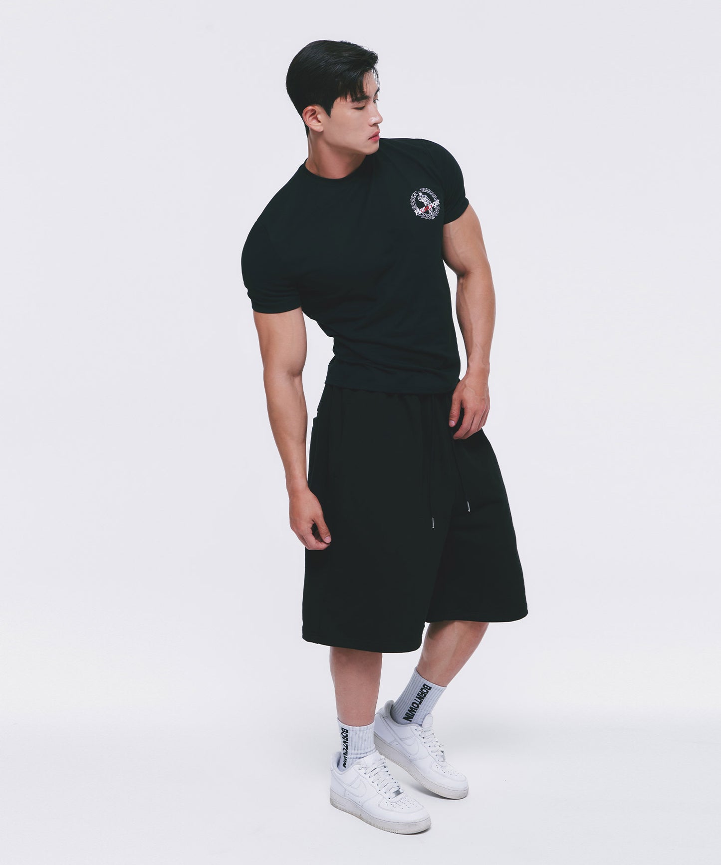 B X H MUSCLE FIT T-SHIRTS [BLACK]