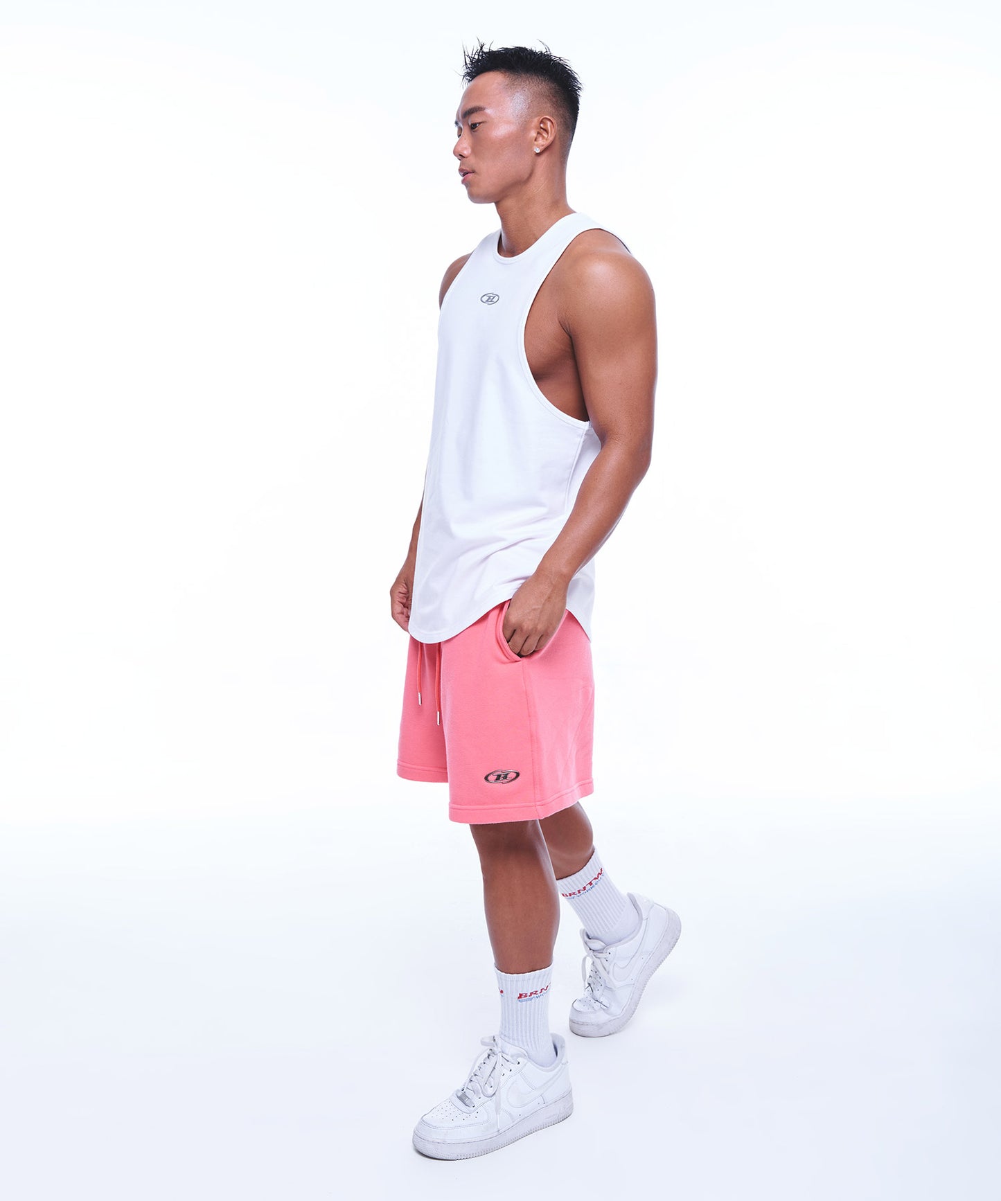 SILVER B LOGO NEW FIT SLEEVELESS [WHITE]